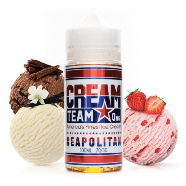 NEAPOLITAN BY CREAM TEAM E LIQUID 100ML SHORTFILL E LIQUID 75VG VAPE