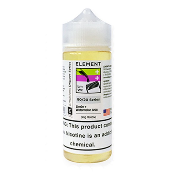 Limon + Watermelon Chill by Element. 100ML E-Liquid, 0MG Vape 80VG/20PG Juice