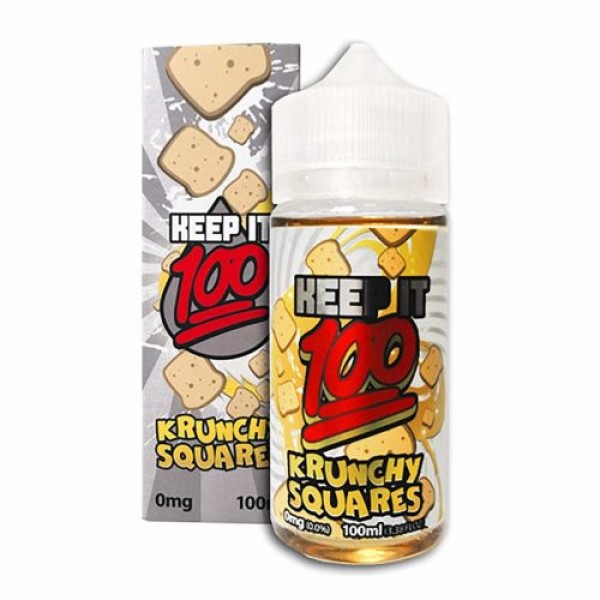 KRUNCHY SQUARES – KEEP IT 100 E LIQUID 100ML SHORTFILL 70VG VAPE