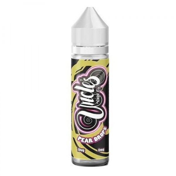 PEAR DROPS E LIQUID BY UNCLES VAPE CO 50ML SHORTFILL 70VG VAPE