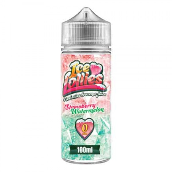 ICE LOLLIES STRAWBERRY WATERMELON – E LIQUID 100ML SHORTFILL 70VG VAPE 0MG JUICE