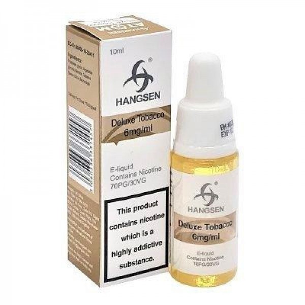 HANGSEN DELUXE TOBACCO 10ML TPD E LIQUID JUICE 3MG/6MG/12MG/18MG MULTIBUY