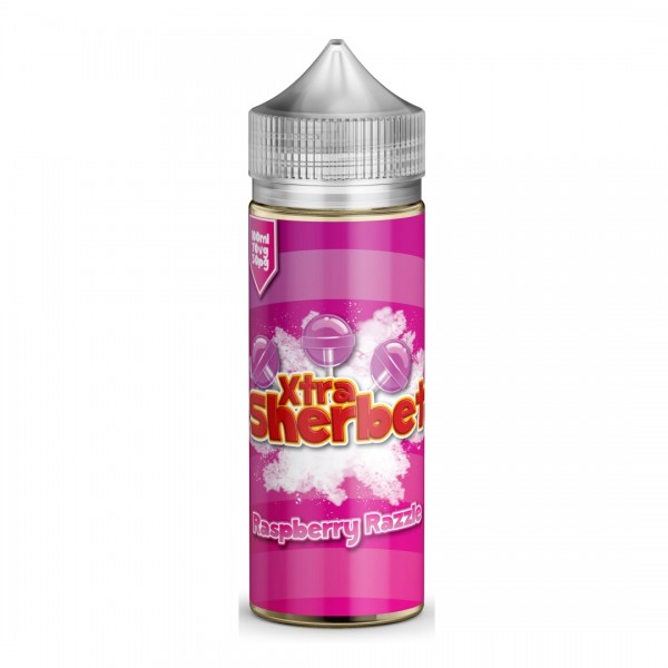 Raspberry Razzle XTRA Sherbet. 100ML E-liquid, 0MG vape, 70VG/30PG juice