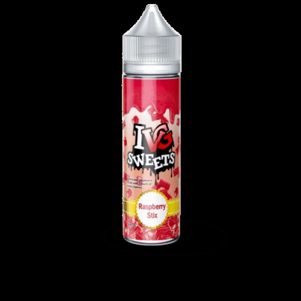 RASPBERRY STIX ELIQUID BY I LOVE VG IVG SWEETS 50ML SHORTFILL E LIQUID 70VG VAPE