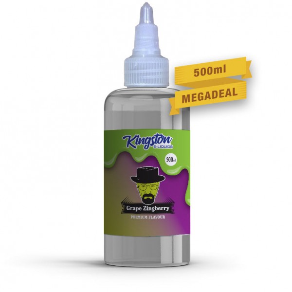 Grape Zingberry by Kingston 500ML E Liquid 70VG Vape 0MG Juice