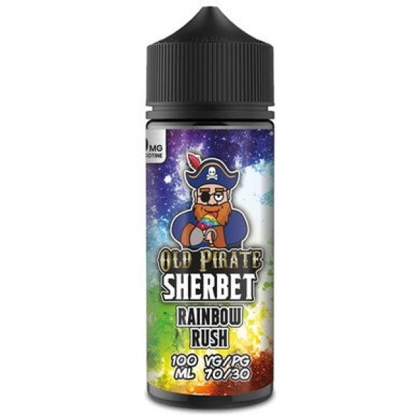 Sherbet - Rainbow Rush by Old Pirate 100ML E Liquid, 70VG Vape, 0MG Juice, Shortfill