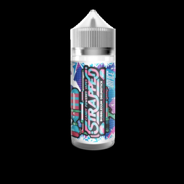 BUBBLEGUM DRUMSTICK ON ICE BY STRAPPED E-LIQUID 100ML SHORTFILL 70VG VAPE