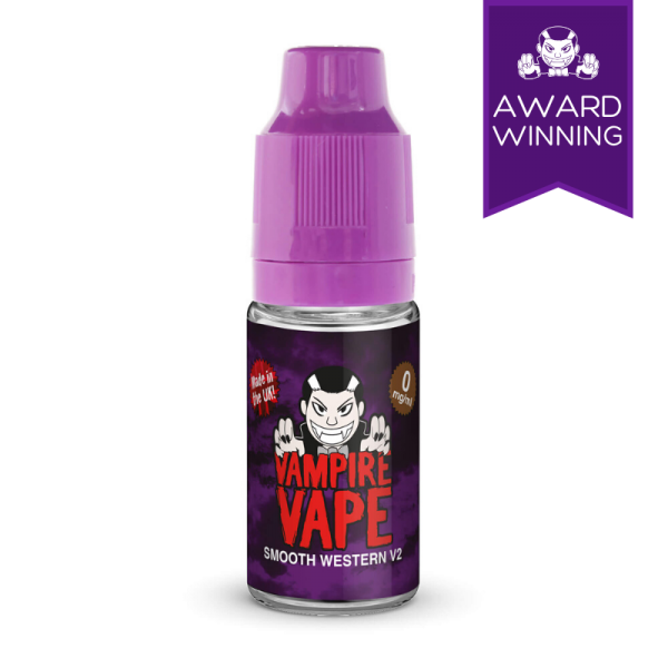 Smooth Western V2 By Vampire Vape 10ML E Liquid. All Strengths Of Nicotine Juice