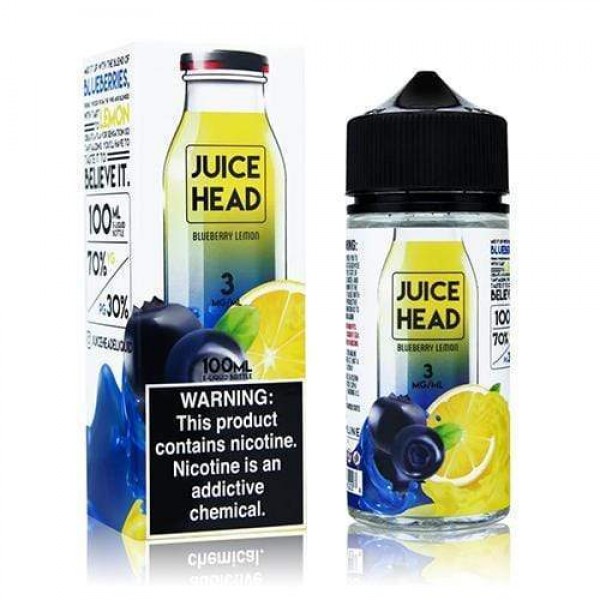 Blueberry Lemon By Juice Head 100ML E Liquid 70VG Vape 0MG