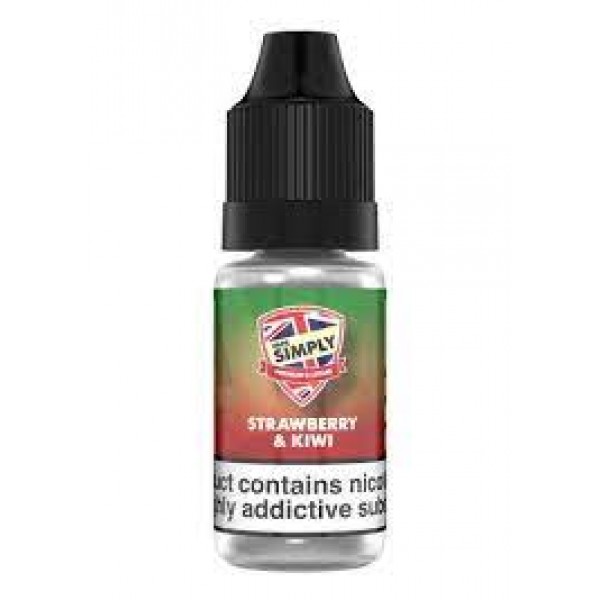 Strawberry & Kiwi By Vape Simply 10ML E Liquid 50VG/50PG Vape Juice | All Strengths Available