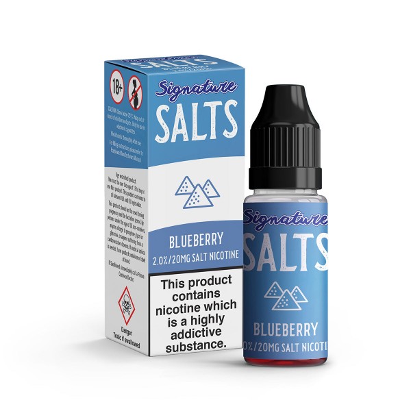 Blueberry By Signature Salts 10 x 10ML E Liquid 50VG Vape 20MG Juice