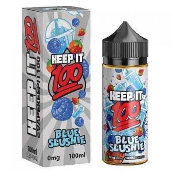 BLUE SLUSHIE – KEEP IT 100 E LIQUID 100ML SHORTFILL 70VG VAPE