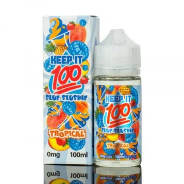 BLUE SLUSHIE TROPICAL – KEEP IT 100 E LIQUID 100ML SHORTFILL 70VG VAPE