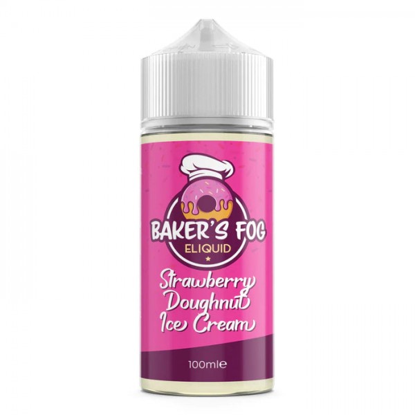 Strawberry Doughnut Ice Cream By Baker's Fog 100ML E Liquid 70VG Vape 0MG Juice