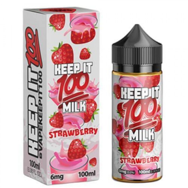 STRAWBERRY MILK – KEEP IT 100 E LIQUID 100ML SHORTFILL 70VG VAPE