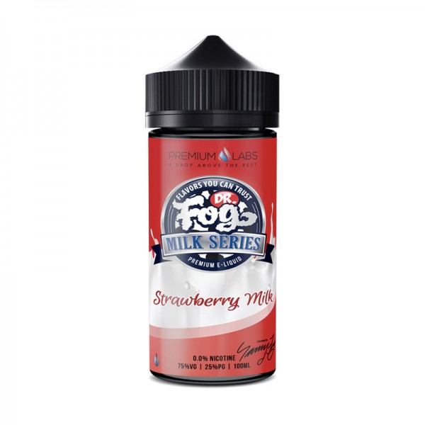 STRAWBERRY MILK BY DR FOG MILK SERIES 100ML SHORTFILL 75VG E LIQUID JUICE VAPE