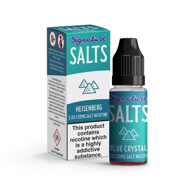 Blue Crystal (Heisenberg) By Signature Salts 10 x 10ML E Liquid 50VG Vape 20MG Juice