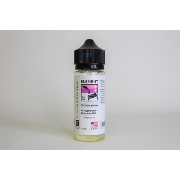 Strawberry Whip + Watermelon Chill by Element. 100ML E-Liquid, 0MG Vape 80VG/20PG Juice