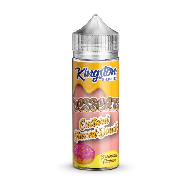 Custard Glazed Donut by Kingston 100ml New Bottle E Liquid 70VG Juice