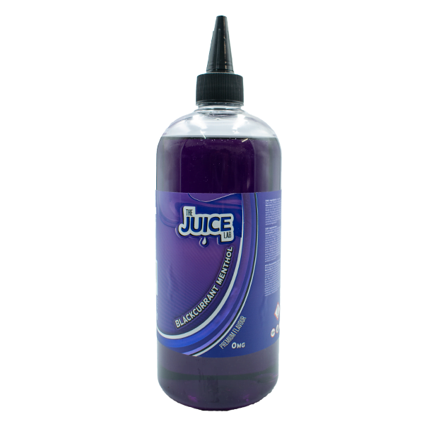 Blackcurrant Menthol by The Juice Lab, 500ML E Liquid, 60VG Vape, 0MG Juice