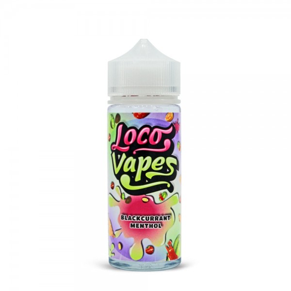 Blackcurrant Menthol by Loco Vapes. 100ML E-liquid, 0MG vape, 70VG/30PG juice