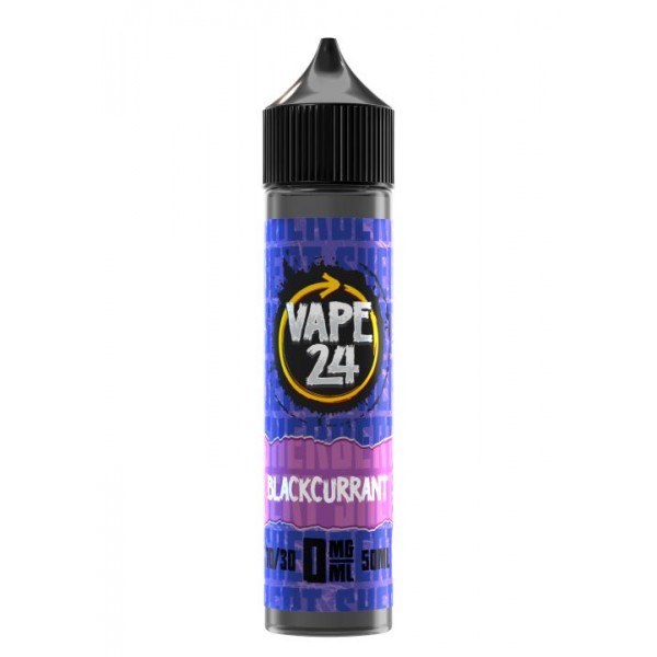 Blackcurrant By Vape 24, 50ML E Liquid, 50VG Vape, 0MG Juice