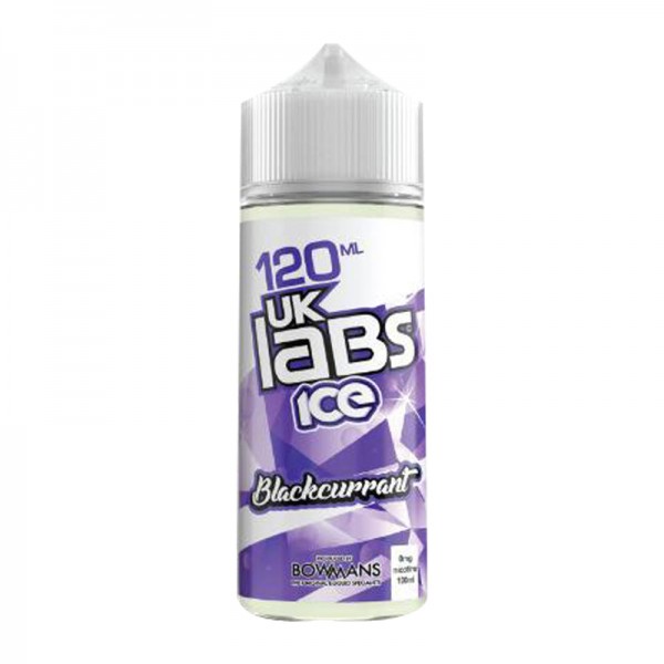 Blackcurrant - Ice by UK Labs, 100ML E Liquid, 70VG Vape, 0MG Juice, Shortfill