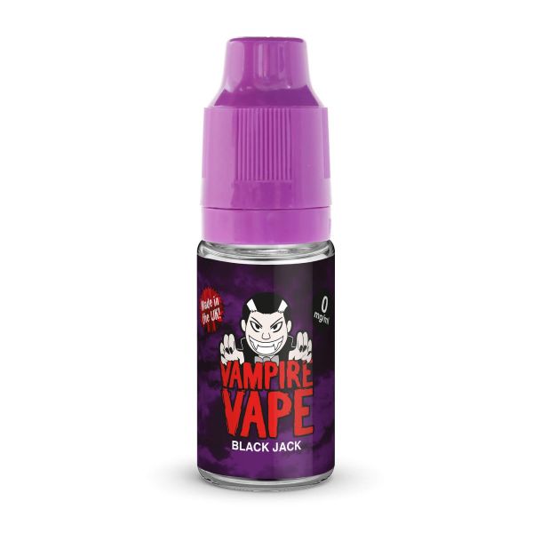 Black Jack By Vampire Vape 10ML E Liquid. All Strengths Of Nicotine Juice