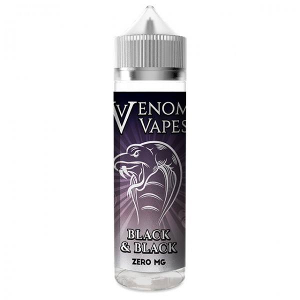 Black & Black By Venom Vapes 50ML E Liquid 80VG Vape 0MG Juice