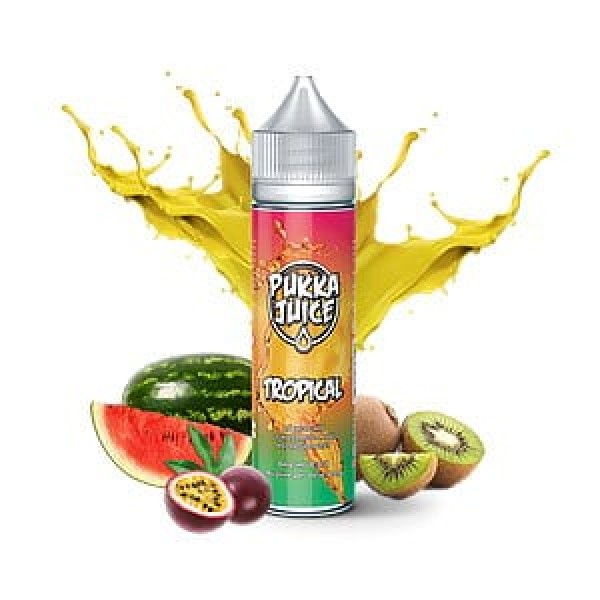 TROPICAL ELIQUID BY PUKKA JUICE 50ML SHORTFILL E LIQUID 70VG VAPE