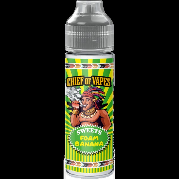 Chief Of Vapes Foam Banana 50ml E Liquid Juice 70vg Vape Shortfill Subohm