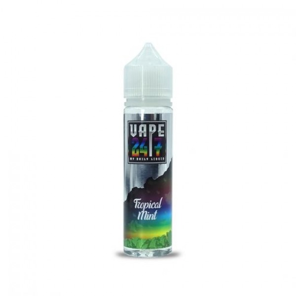 Tropical Mint By Vape 247, 50ML E Liquid 70VG Vape 0MG Juice