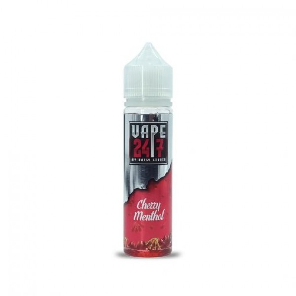 Cherry Menthol By Vape 247, 50ML E Liquid 70VG Vape 0MG Juice