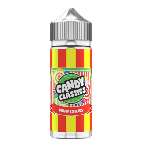 Candy Classics Drum Lollies Drops 100ml E Liquid Juice 50vg Vape sub ohm Shortfill