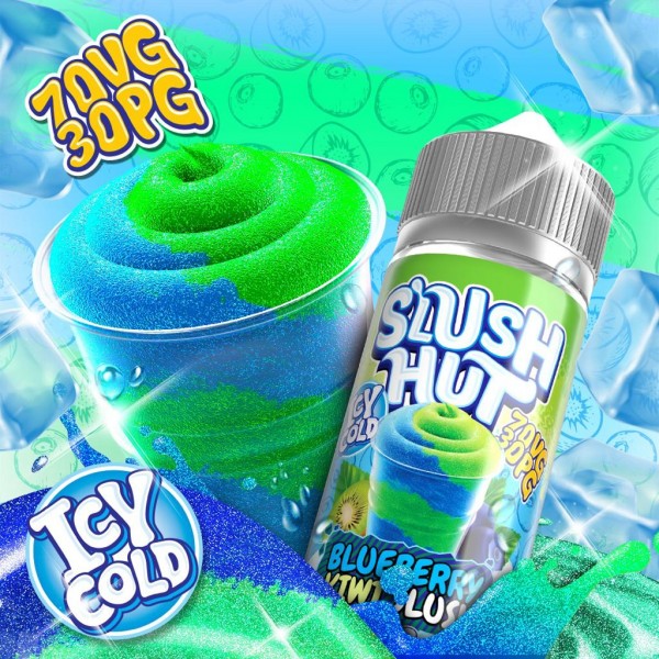 Blueberry Kiwi Slush By Slush Hut 100ML E Liquid 70VG Vape 0MG Juice Shortfill