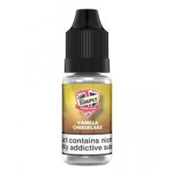 Vanilla Cheesecake By Vape Simply 10ML E Liquid 50VG/50PG Vape Juice | All Strengths Available