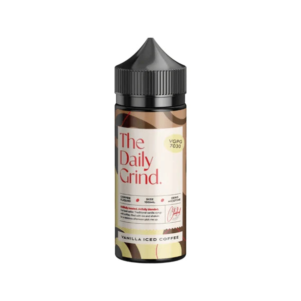 Vanilla Iced Coffee By The Daily Grind 100ML E Liquid 70VG Vape 0MG Juice