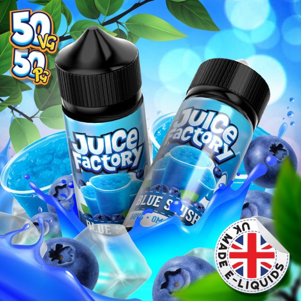 Blue Slush by Juice Factory. 100ML E-liquid, 0MG vape, 50VG/50PG juice