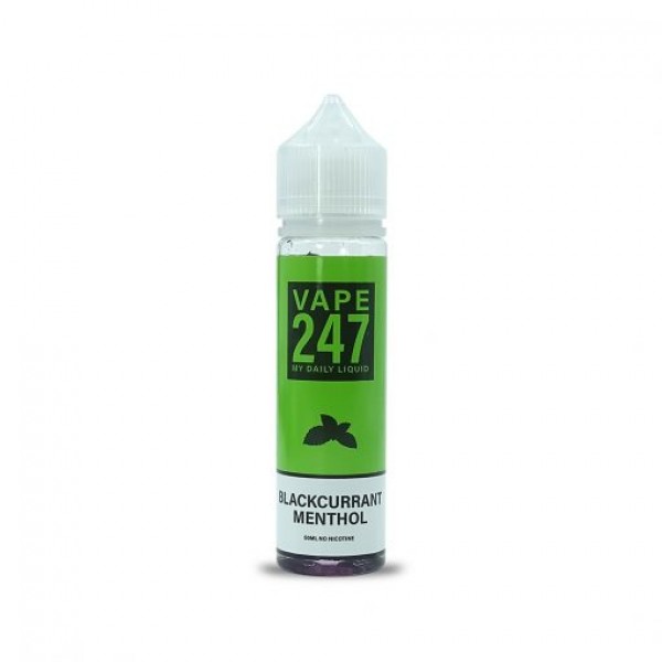 Blackcurrant Menthol By Vape 247, 50ML E Liquid 70VG Vape 0MG Juice