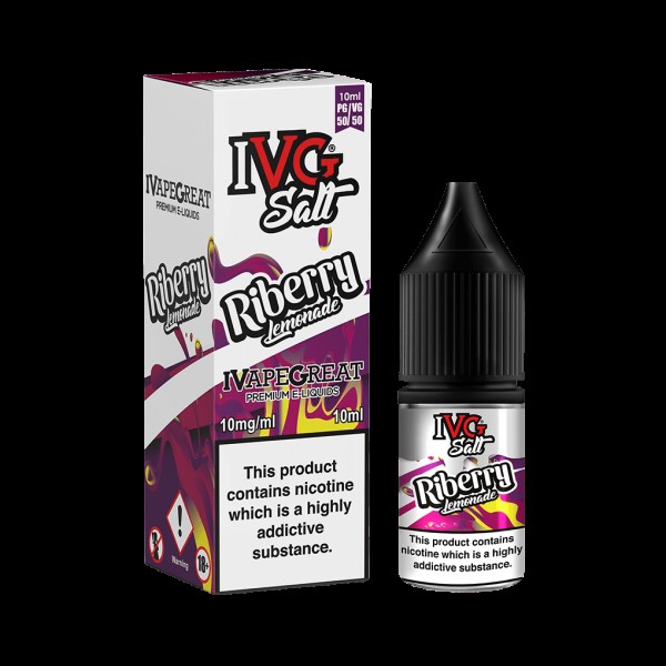 Riberry Lemonade by IVG Nic Salt 10ML E Liquid 10MG/20MG Vape 50VG Juice