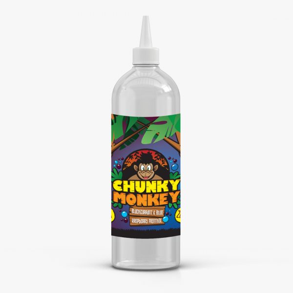 Blackcurrant & Blue Raspberry Menthol By Chunky Monkey (Kingston) 200ML E Liquid 60VG Vape 0MG Juice Short Fill