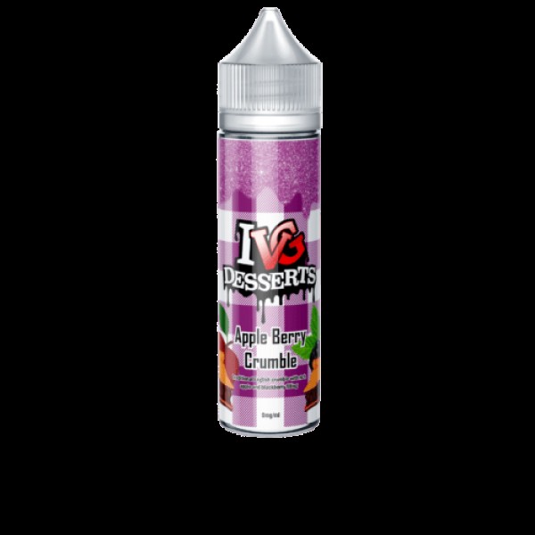 APPLE BERRY CRUMBLE ELIQUID BY IVG I LOVE VG DESSERTS 50ML SHORTFILL E LIQUID 70VG VAPE