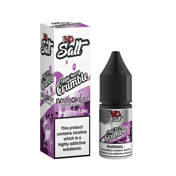 Apple Berry Crumble by IVG Nic Salt 10ML E Liquid 10MG/20MG Vape 50VG Juice