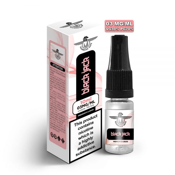 Black Jack by Guardian Vape 20 x 10ML E Liquid 30VG Vape 3/6/12/18MG Juice