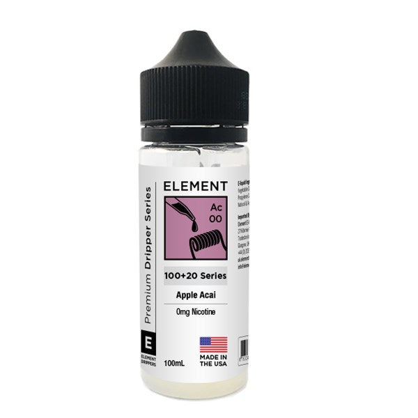 Apple Acai by Element. 100ML E-Liquid, 0MG Vape 80VG/20PG Juice