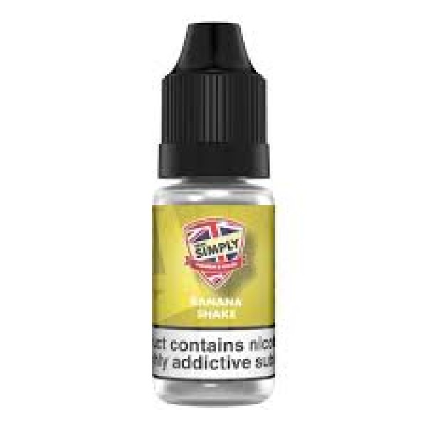 Banana Shake By Vape Simply 10ML E Liquid 50VG/50PG Vape Juice | All Strengths Available