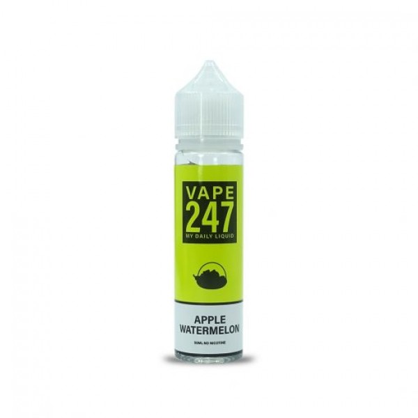 Apple Watermelon By Vape 247, 50ML E Liquid 70VG Vape 0MG Juice